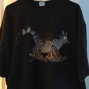 Kilban Cat Cowboy boots T Shirt XL
